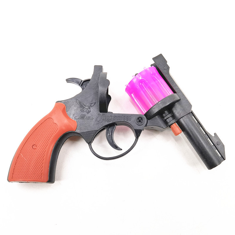 砸炮枪纸炮枪塑料玩具枪影视道具左轮砸炮信号7080后经典玩具批发