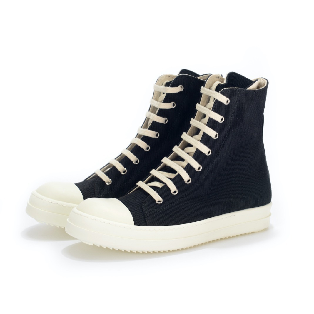 dark rick主线ro鞋牛皮高帮owens暗黑风格帆布高帮-阿里巴巴