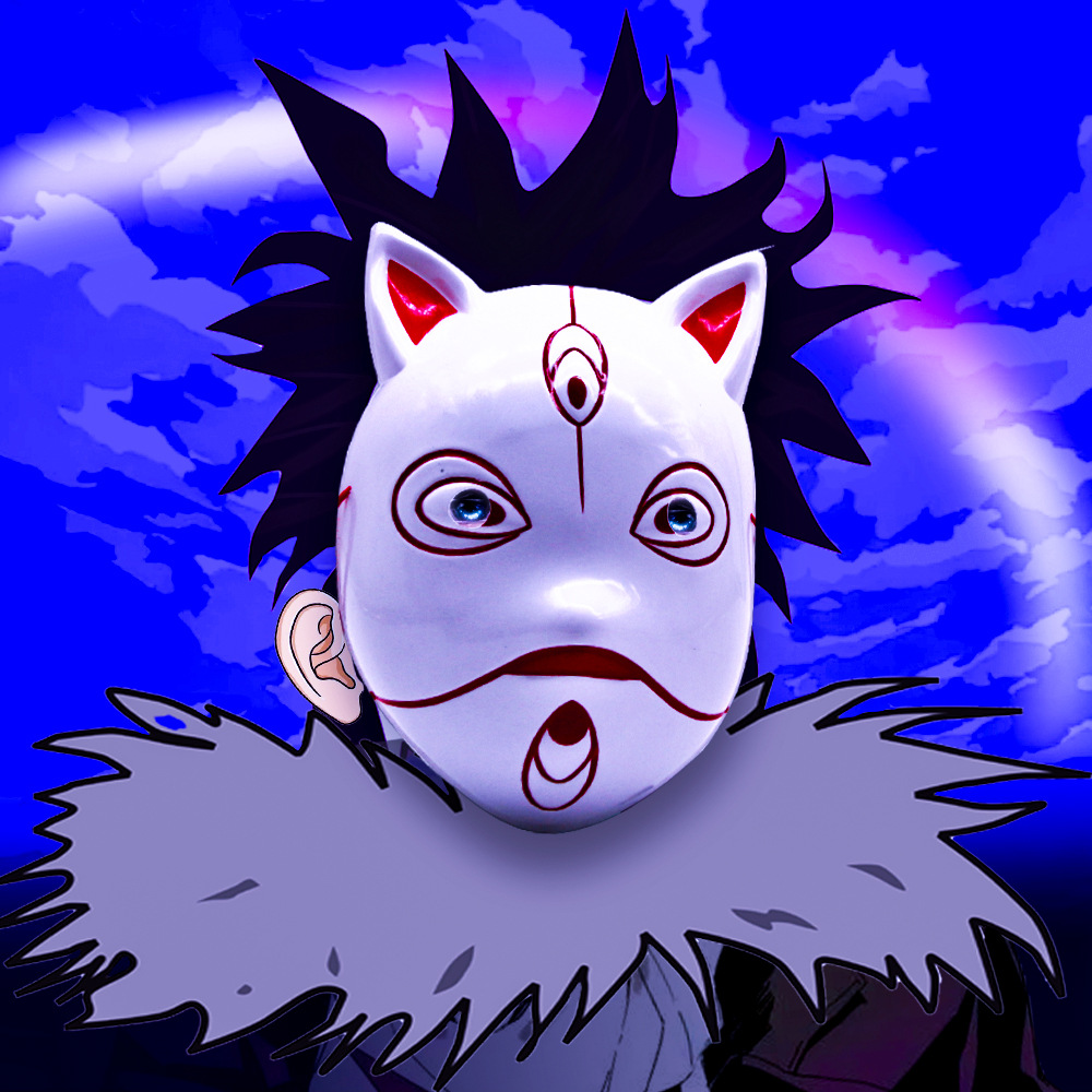 神秘忍者火影暗部卡卡西cosplay道具鬼灭之刃周边万圣成人男面具