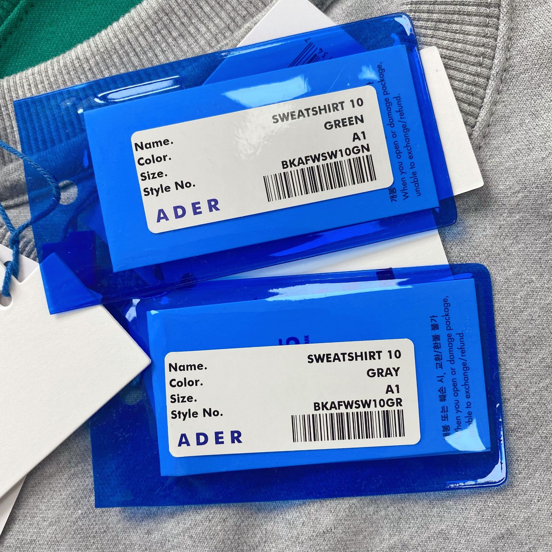 ader 21年冬季新款portrait trophy 雕塑奖杯圆领卫衣adre情侣款