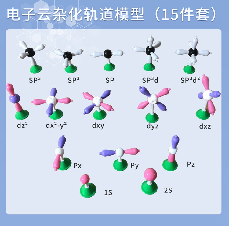 1006有机分子晶体结构模型(2盒装)vsepr电子云杂化轨道模型