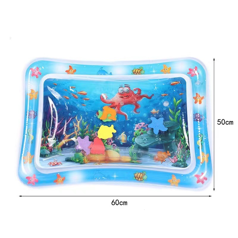 Wholesale Children's Inflatable Racket Pad Baby Water Cushion Pvc Ocean Fish Water Cushion Parent-Child Interaction Toys Ice Pad