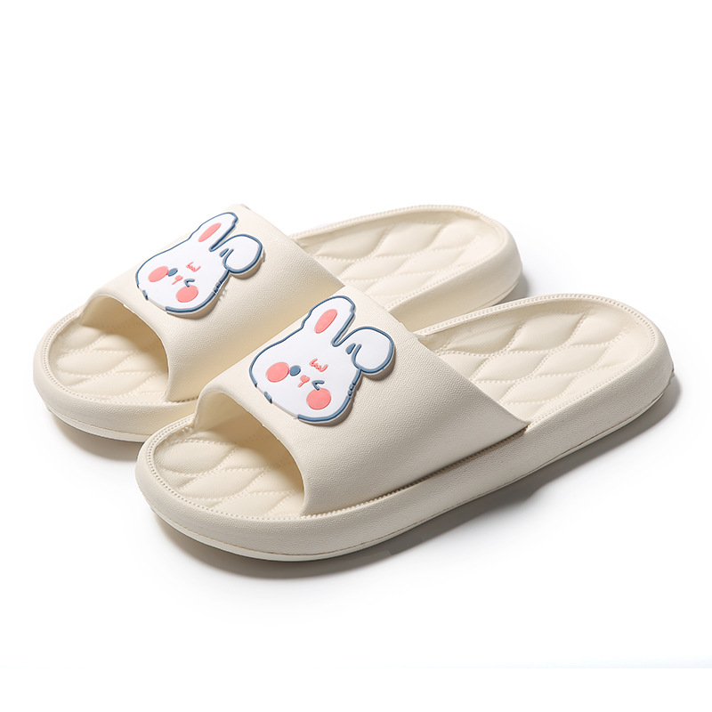 Spot Hollow Eva Cartoon Rabbit Slippers Women's Home Couple Slippers Step-on Feeling Super Light and Comfortable Slippers Men