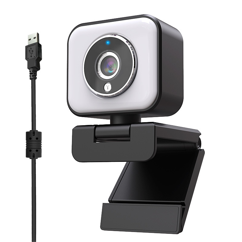 M980usb摄像头 直播摄像头 补光灯电脑摄像头webcam会议摄像头