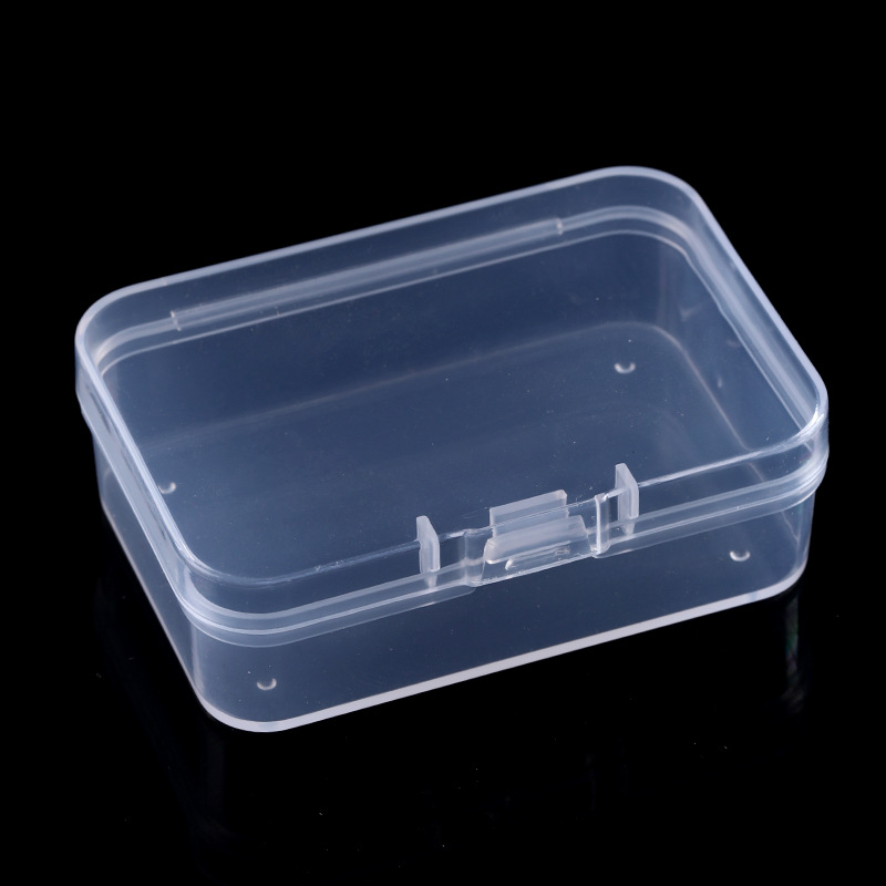 Rectangular Pp Transparent Plastic Box Parts Accessories Fishhook Button Jewelry Spot Drill Pearl Stationery Packaging Storage Box