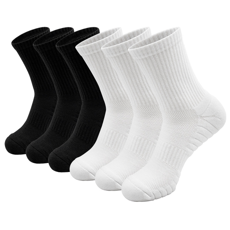 Amazon Combed Cotton Basketball Socks Stockings Men's Cotton Thick Towel Bottom Sweat-Absorbent Breathable Anti-Friction Socks