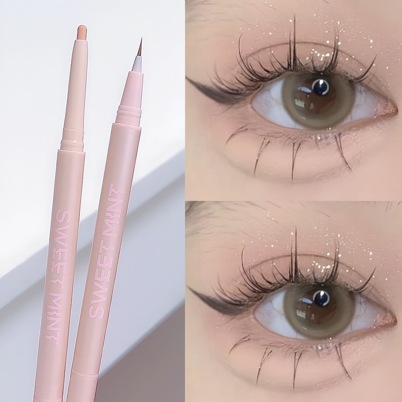 Sweet Mint Three-Dimensional Double-Headed Eye Shadow Pen Matte Highlight Brightening Dual-Use Outline Eye Face down to Eye Shadow Stick