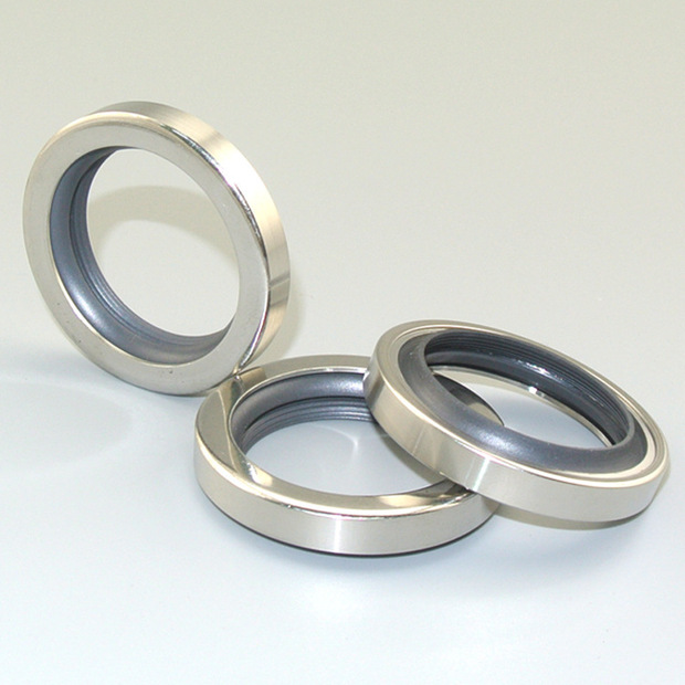 厂家定制304空压机不锈钢旋转单双唇油封 四氟改性定制唇形密封件