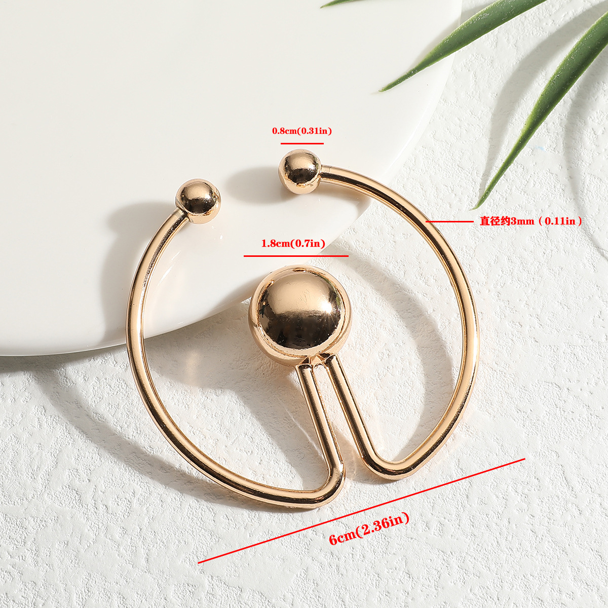 personalized trendy clothing wear buckle hardware accessories screw buckle women‘s backless v-neck mouth decoration adjustable buckle u-shaped c- type