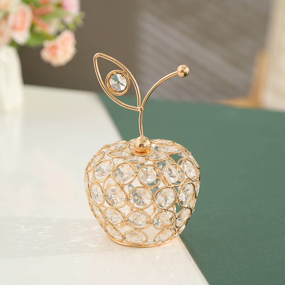 Summer New Creative Home Ornaments European Entry Lux Fruit Desktop Decoration Daily Home Glass Furnishing Article