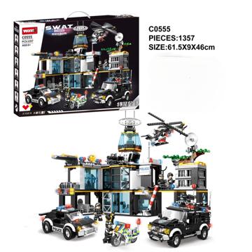 批发积木玩具特警战队装甲车军事模型拼装玩具男礼品拼插玩具车