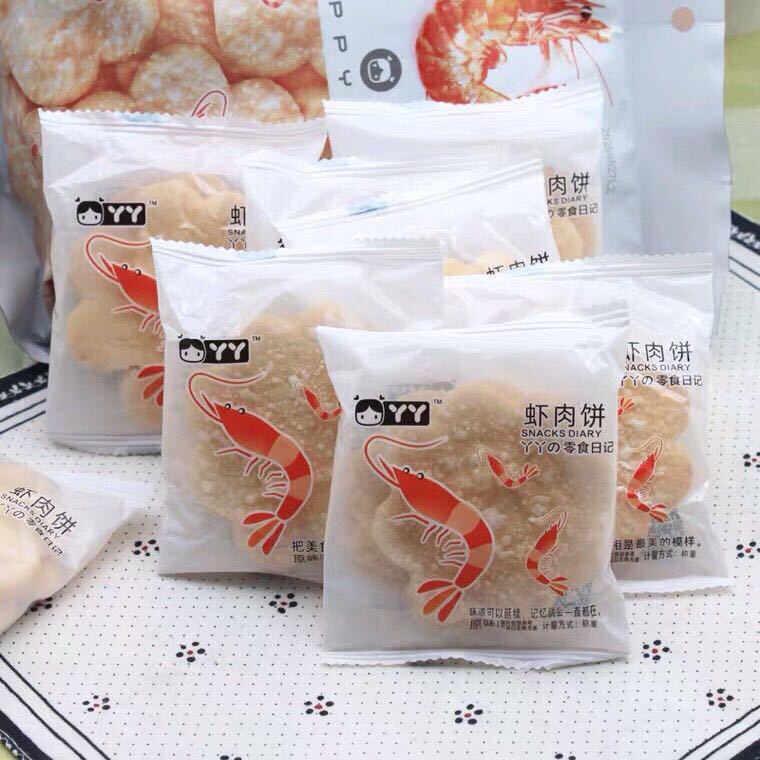 丫丫虾肉饼200g雪米饼一箱16包