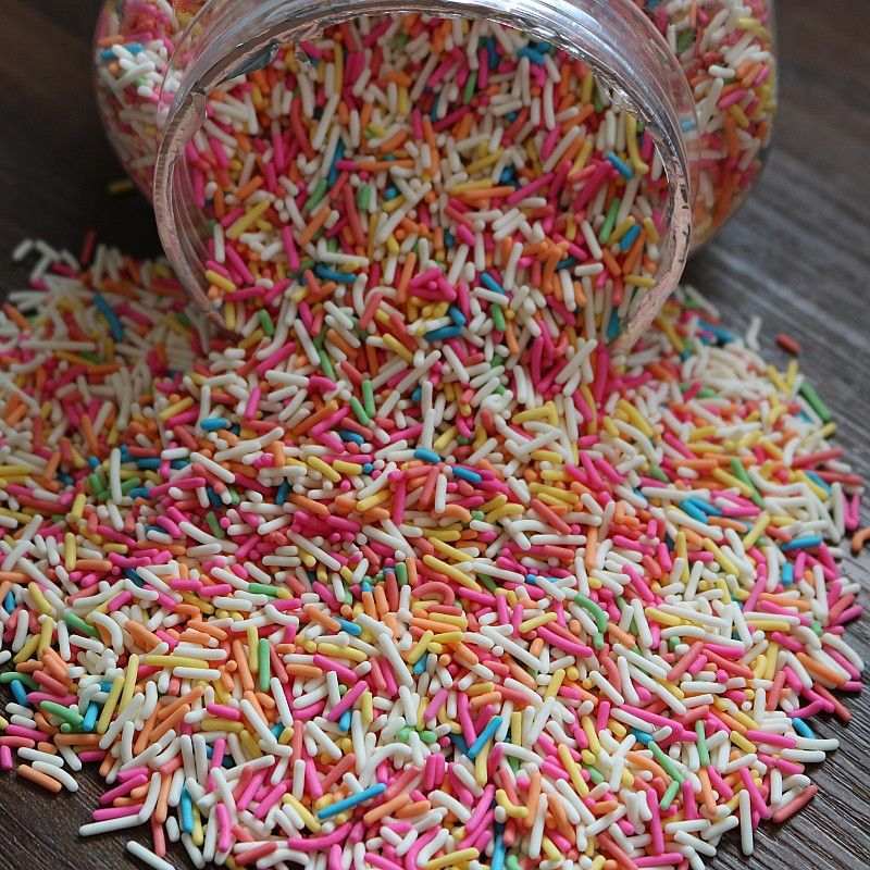 彩针巧克力彩糖针食用彩珠糖彩色朱古力七彩米蛋糕冰淇淋装饰批发