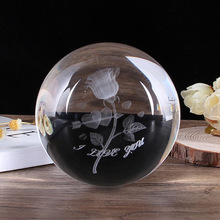 厂家直销 水晶球定制 6 8 10CM水晶球定做玻璃球内雕跨境现货批发
