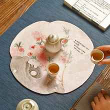 新中式香云纱双面茶席茶桌布垫干泡茶垫禅意防水桌旗隔热垫茶盘垫