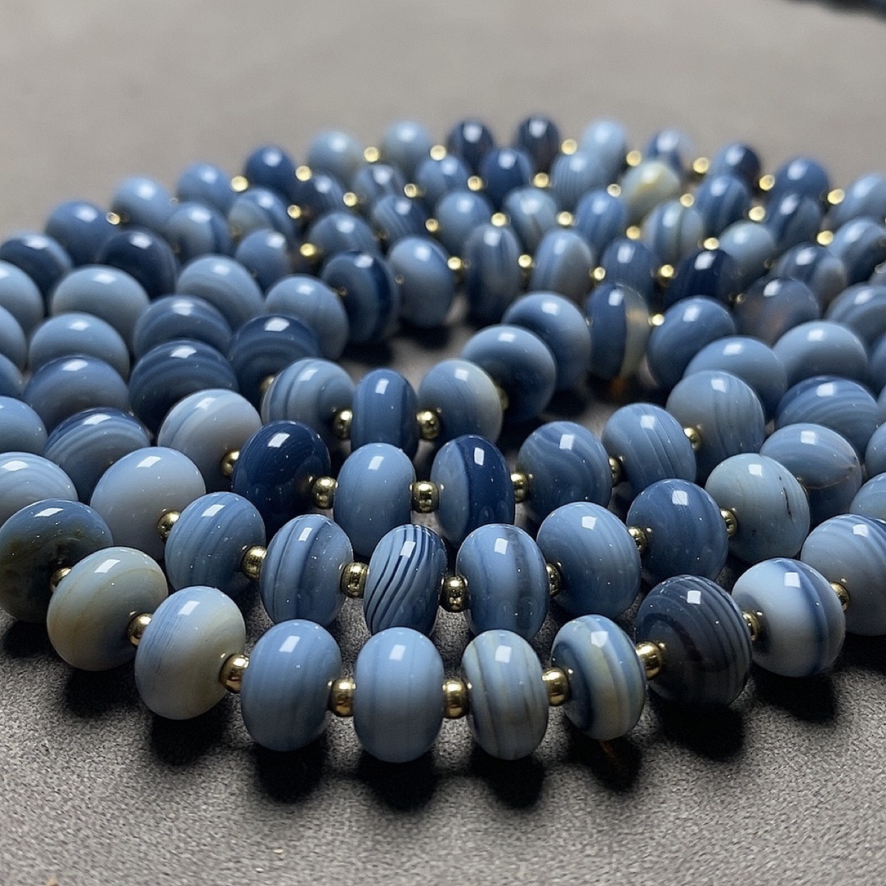 天然缠丝玛瑙石蓝沁玛瑙手链手串佛珠项链多圈手链108粒佛珠-阿里巴巴