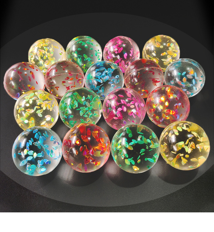 45号透明叶子弹力球一元二元扭蛋机玩具球橡胶实心球儿童玩具批发