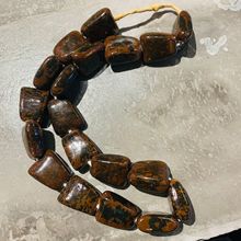进口尼泊尔琉璃珠棕色梯形珠大孔DIY串珠手链项链配件现货