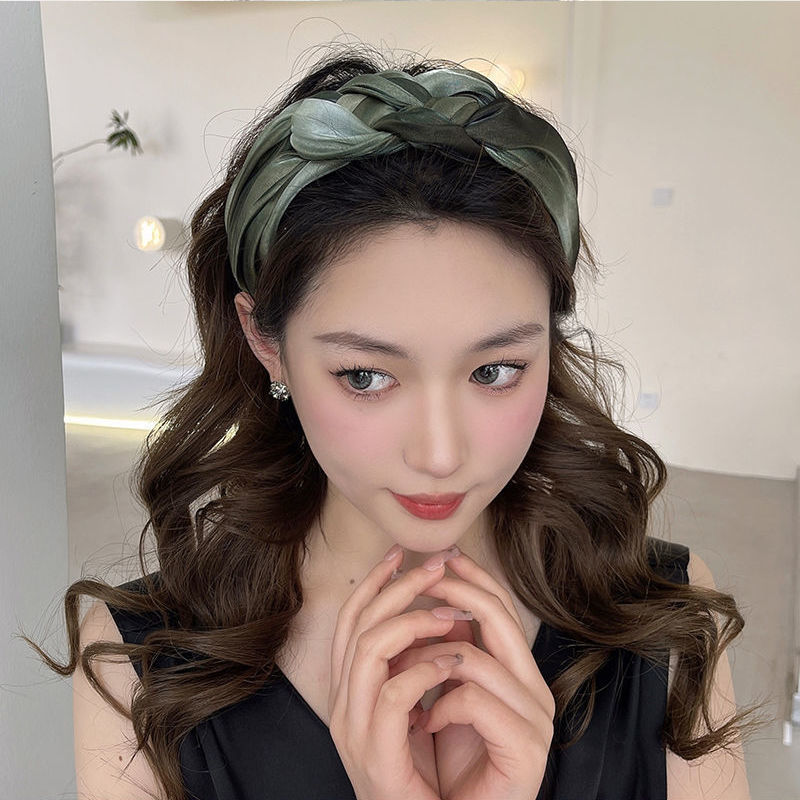 Online Influencer Refined Twist Hair Band Ins Super Fairy Fashion Korean Wide Face Cloth Headband Hairpin Summer All-Match Hair Accessories