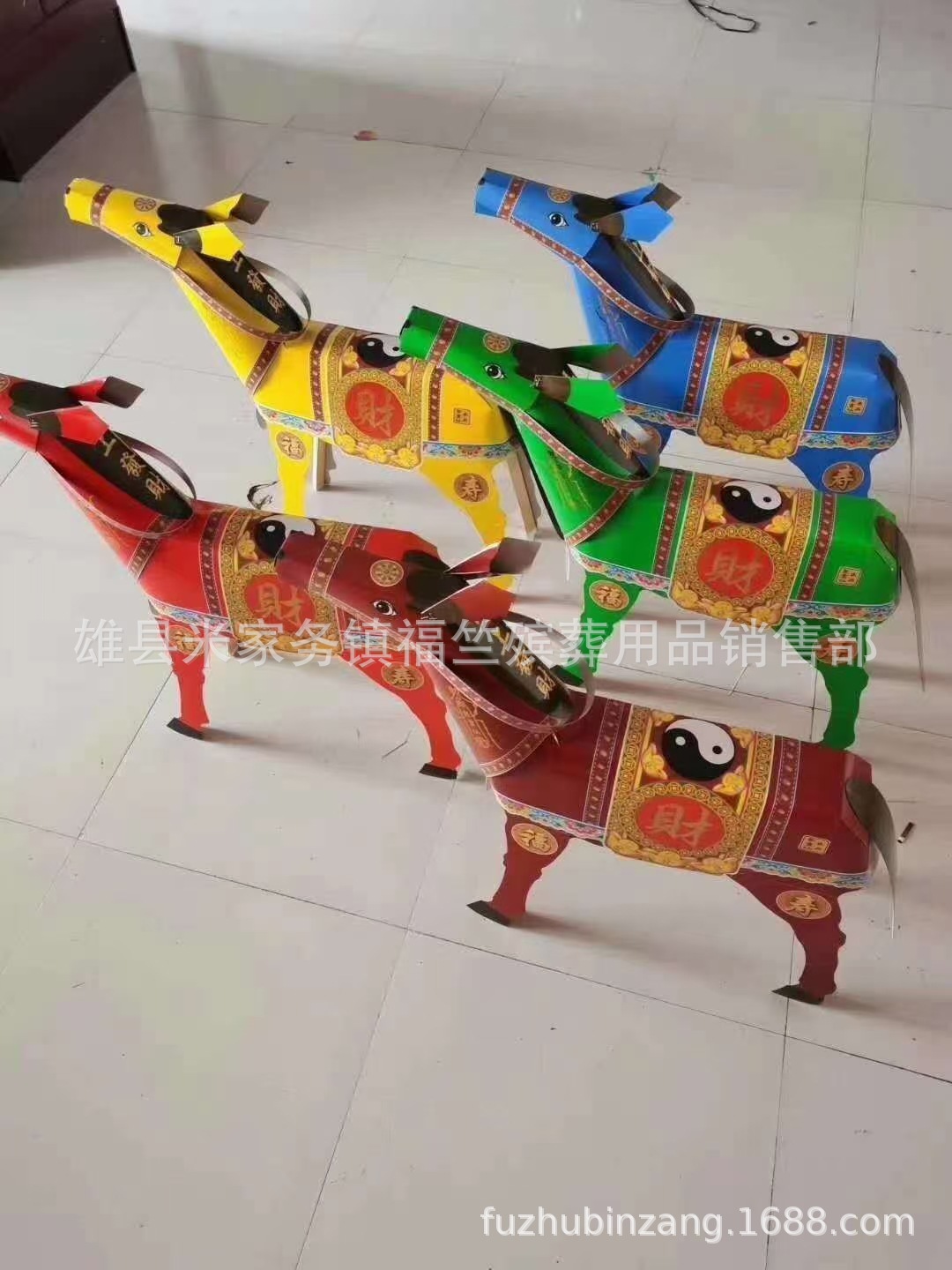 福竺殡葬用品 批发纸活纸扎 小金马 纸马 五彩马 佛教道教祭祀品