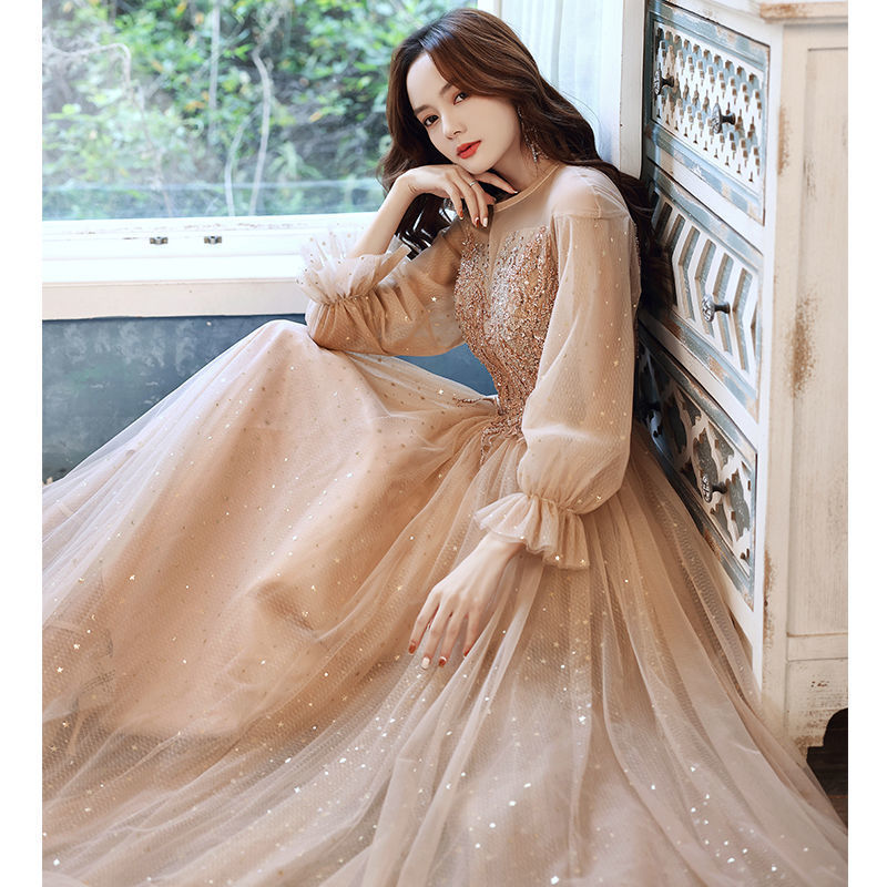 公主晚礼服中长款