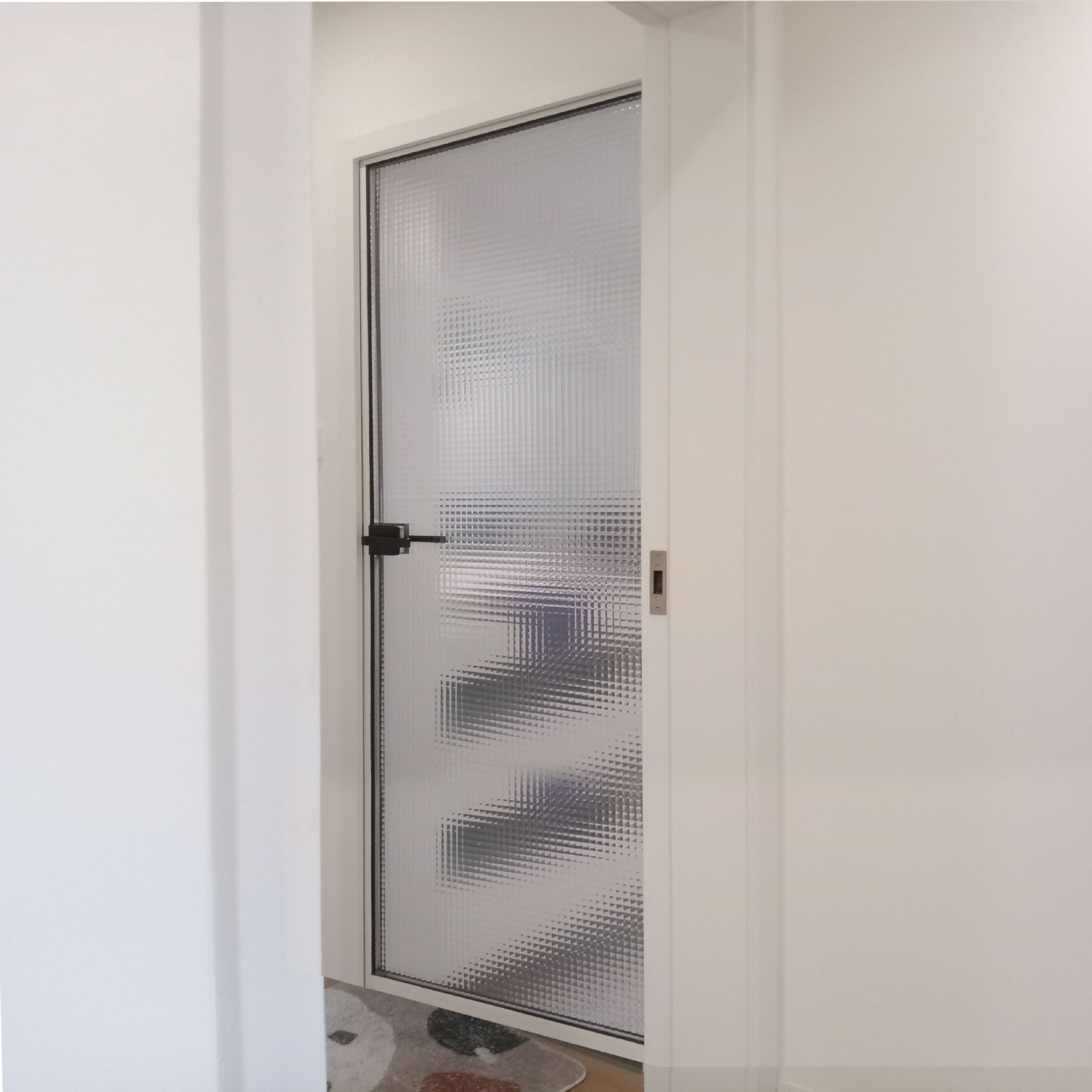 极窄细边框钛镁铝合金厨卫门轻奢极简方格长玻璃厂家批发新品定制