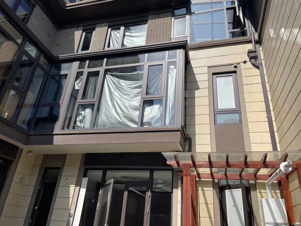 断桥铝合金系统门窗平开窗110窗纱一体封阳台自建别墅玻璃平推窗