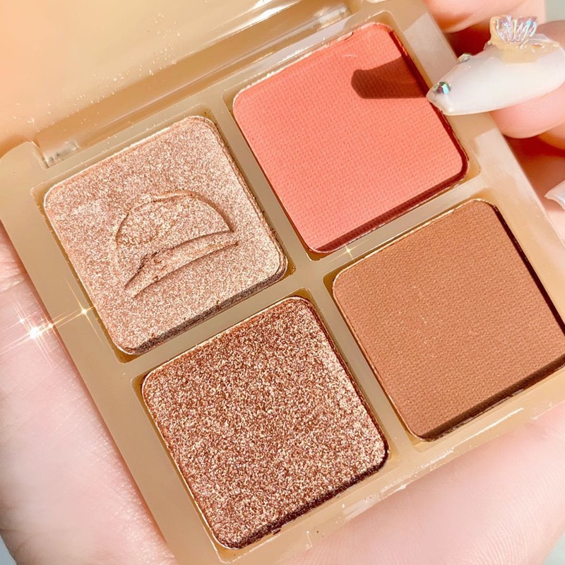 ins超火眼影盘 小红书同款novo四色便携小盘眼影棕色系平价大地色