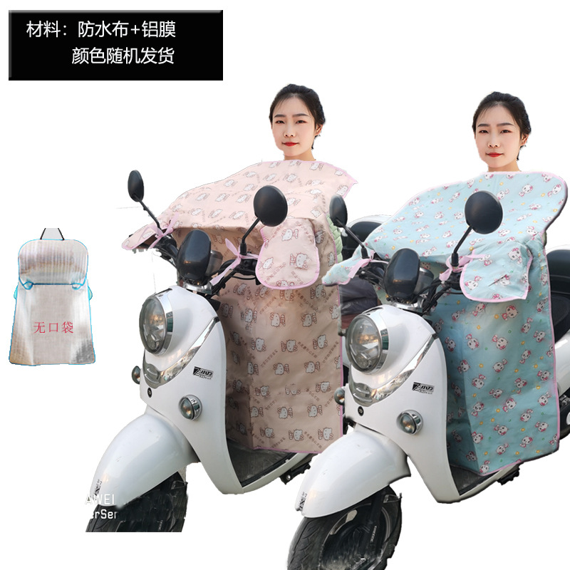 E-Bike Windshield Summer Sun Shield Thin Rain-Proof Windproof Electric Motorcycle Windshield Spring and Autumn Visor