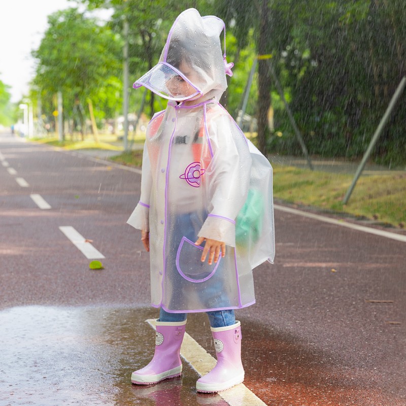 儿童雨衣女童女小学生长款全身防暴雨雨鞋雨裤透明套装防水全身鞋