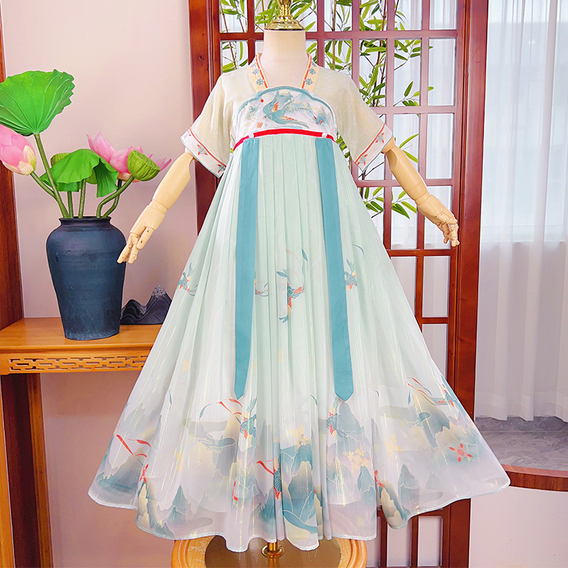 女童夏装连衣裙2024新款汉服儿童夏季中国风唐装女宝宝超仙公主裙