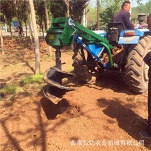 大型植树挖坑机山林种植刨坑机大马力悬挂式果园埋桩打坑机钻冰机