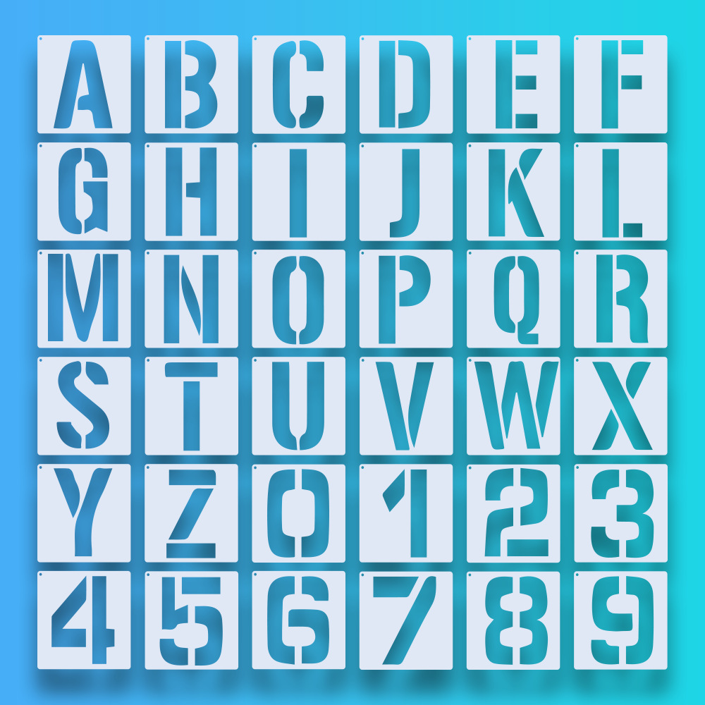 240311新款数字 字母 镂空画模板 模板 绘画模板 模版 绘画模版