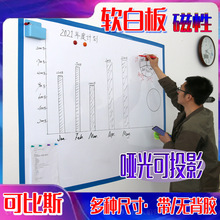 厂家现货供应哑光投影软白板贴磁性办公教学黑板可擦写投影写字板