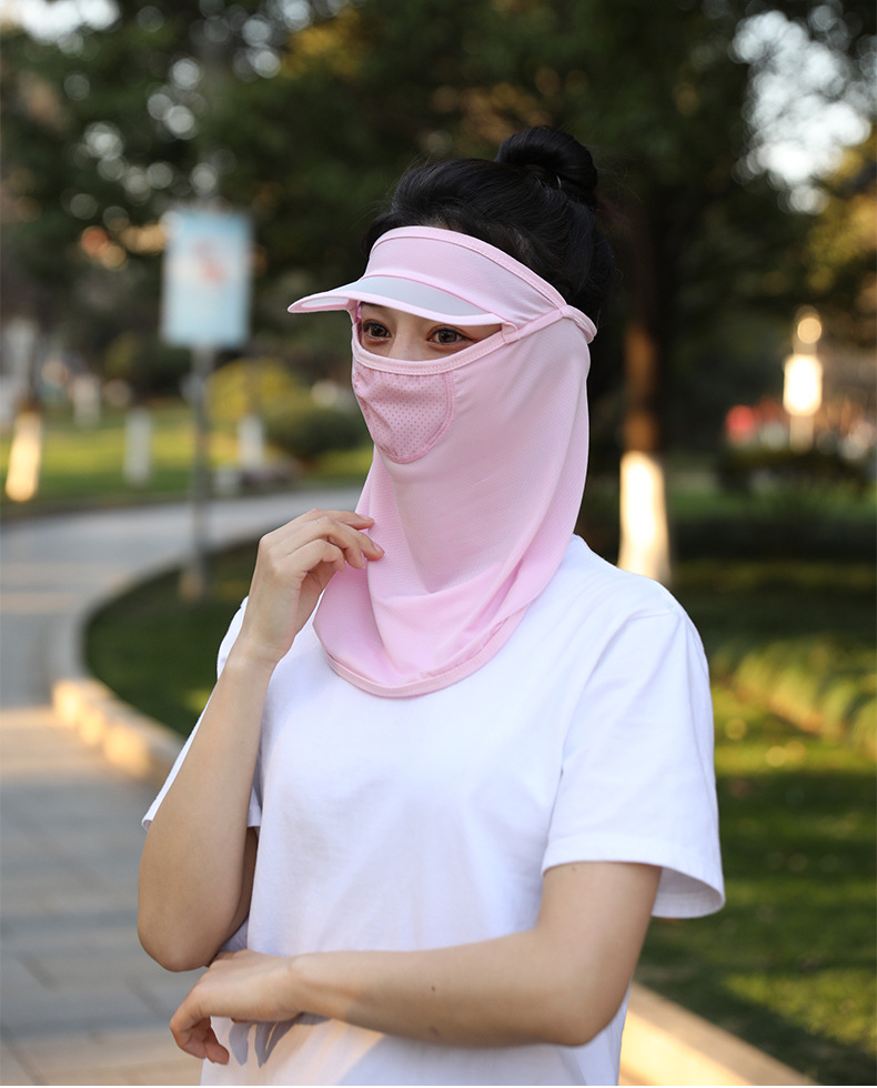 防晒面罩男女冰丝脸罩头套护脸部挡全脸透气脸基尼骑车装备夏季