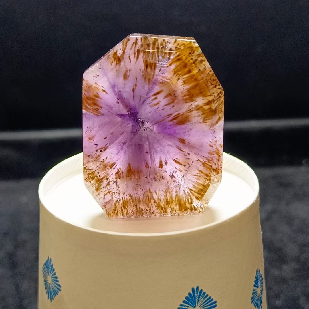 天然极品极光auralite23吊坠 骨干水晶原矿原石摆件