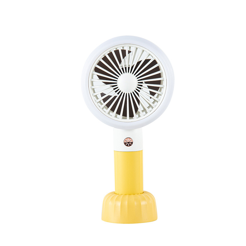 Retro Light Handheld Small Fan Mini Rechargeable Usb Portable Wind Mechanics Hand-Held Desktop Fan