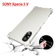 适用于索尼Xperia 5 V气囊手机壳TPU透明软胶SONY Xperia 5防摔套