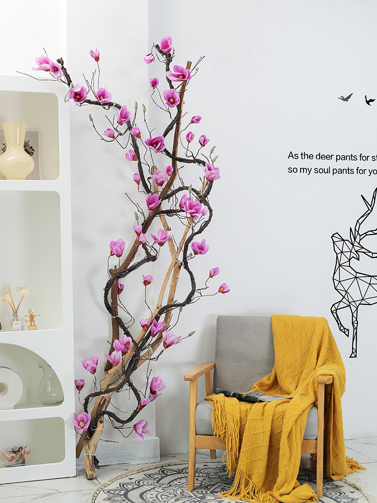 装饰花藤花艺室内挂壁兰花花蔓假花花藤条玉兰花花墙背景墙-阿里巴巴