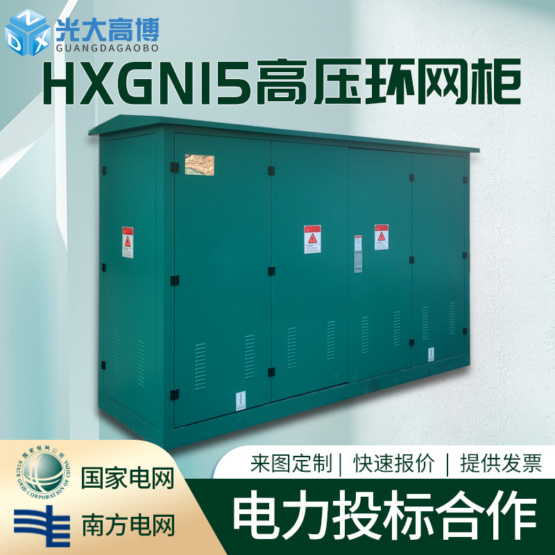 HXGN-15高压环网开关柜10KV全绝缘充气固体柜分支箱成套SF6开闭所