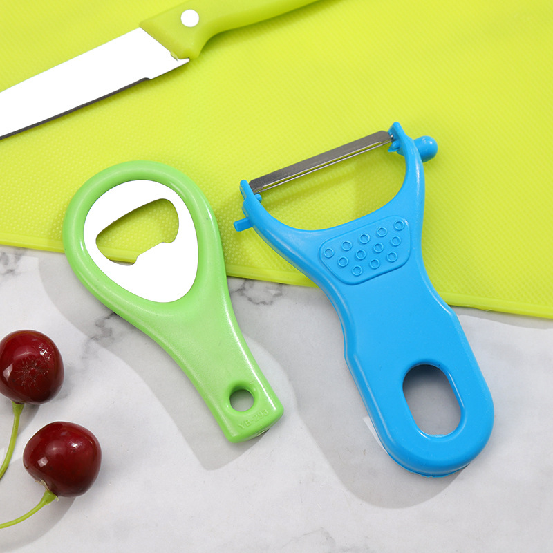 Scissors Fruit Knife 221 A- 5PC Knife Five-Piece Set Scissors Fruit Knife Plastic Cutting Board Household Gadget Set