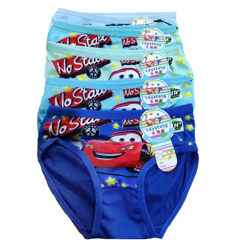 男童内裤儿童牛奶丝三角内裤中小童男宝汽车图案三角短裤外贸批发