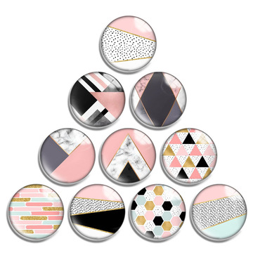 diy701粉色几何夜光时光宝石水晶圆形玻璃贴片配件配饰批发-阿里巴巴