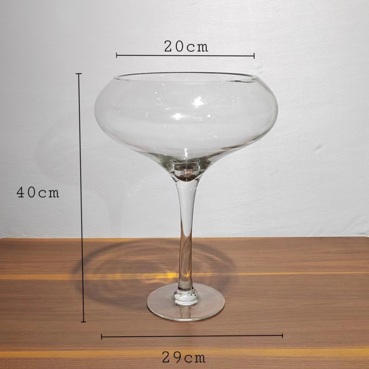 大高脚玻璃杯 婚庆庆典透明路引玻璃花瓶 玻璃鱼缸玻璃器皿批发