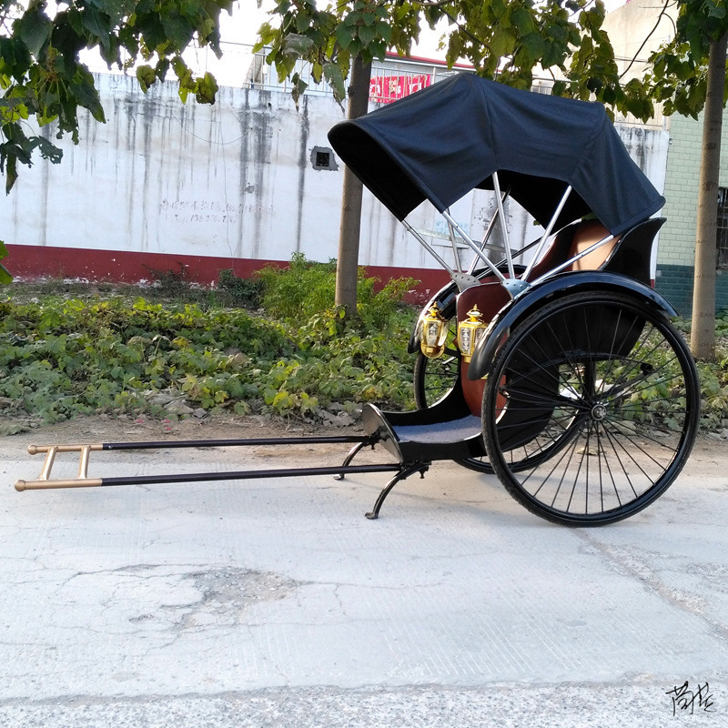 仿古黄包车仿古装饰人拉车可改电动婚庆摄影旅游景区道具拉客单人