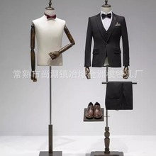 西装男模特道具全身西服衣架橱窗展示架半身假人体衣服装店模特架