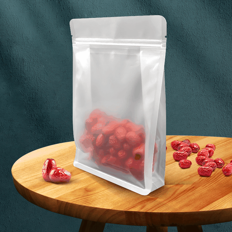 工厂塑料袋批发复合材料白色加硬可定制磨砂铝箔复合八边封包装袋