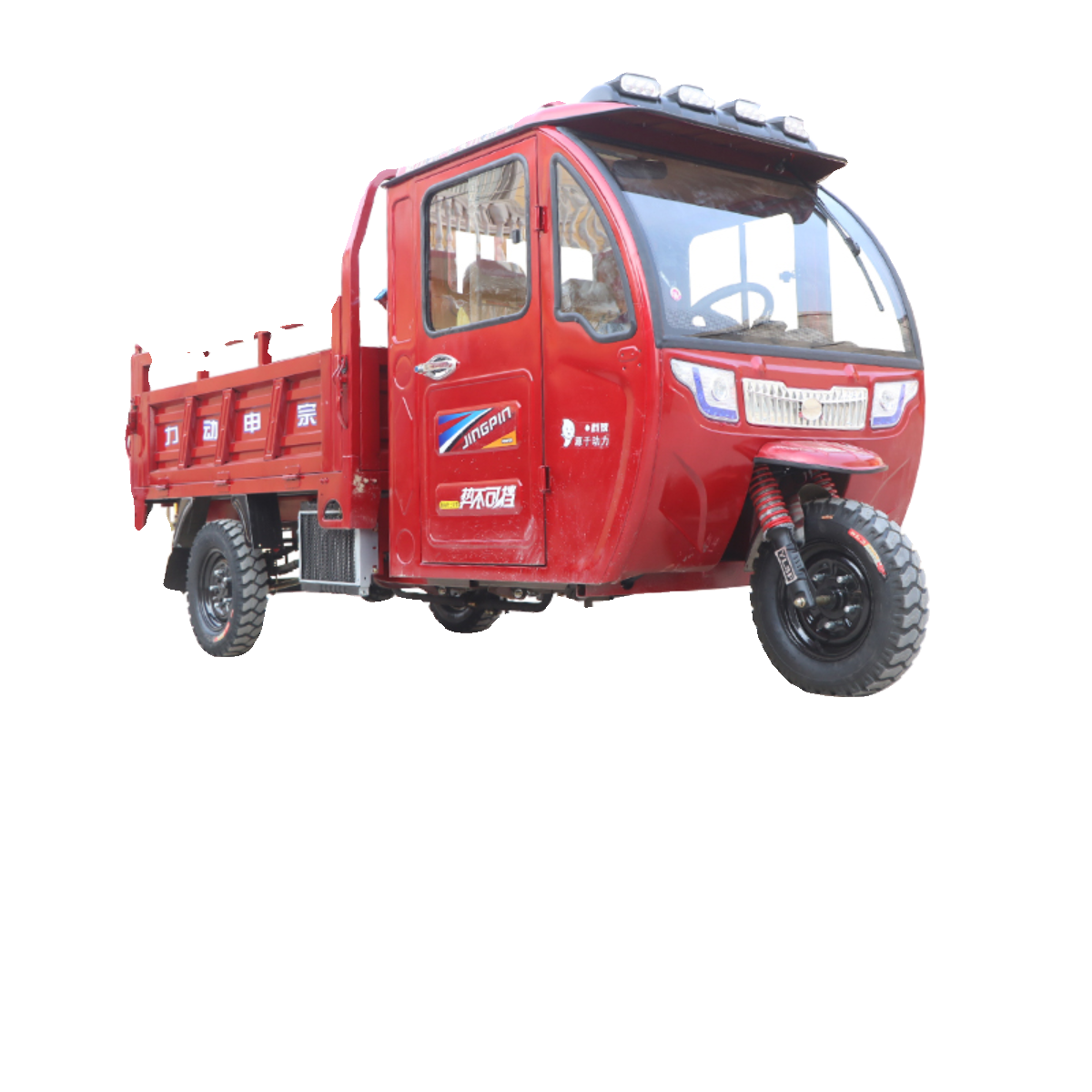 全封闭300cc水冷三轮车燃汽油半棚自卸农用汽油三轮摩托车家用货