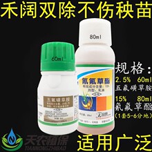 五氟磺草胺氰氟草酯旱稻水稻直播田苗后专用稗草千金子农药除草剂