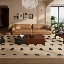 欧式古典四季通用吸水防滑加厚圈绒茶几毯家用耐磨客厅地毯全铺
